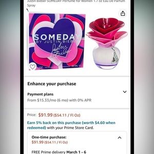 Justin beiber “someday” perfume